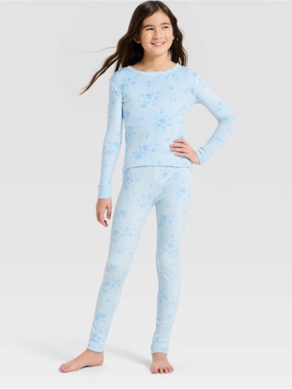 Girls' 2pc Floral Snuggly Soft Pajama Set - Cat & Jack - size 4